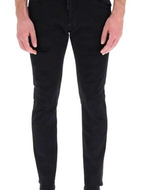 DSQUARED2 Men's Skinny Black Distressed Jeans